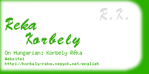 reka korbely business card
